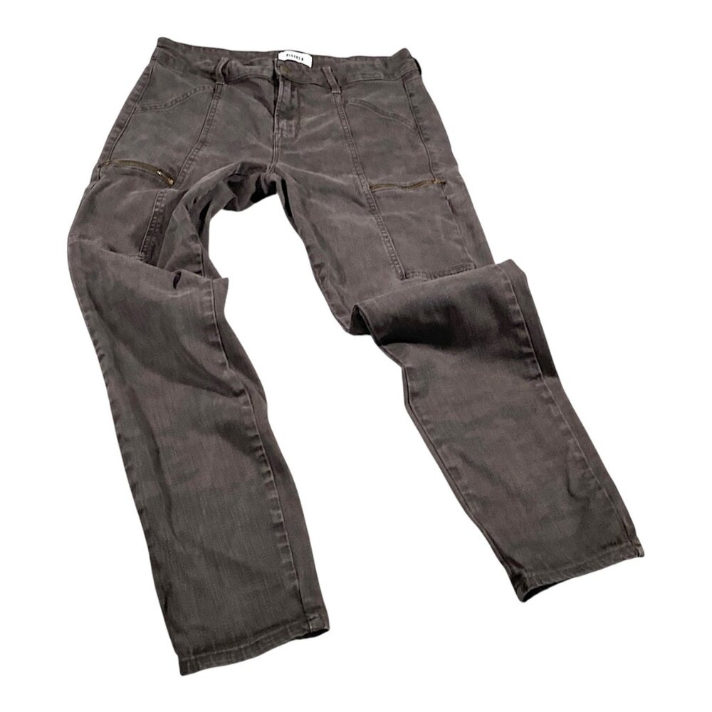 Pistola Jeans Womens 29 Dust Gray Camo Skinny Ankle Cargo Hunter Pants Y2K Urban